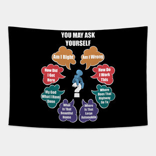 You May Ask Yourself Talking Heads Once In A Lifetime Classic Retro Vintage Pie Chart Tapestry