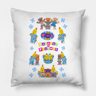 Bananas in pajamas friends retro nostalgic cartoon tv show 90s Pillow