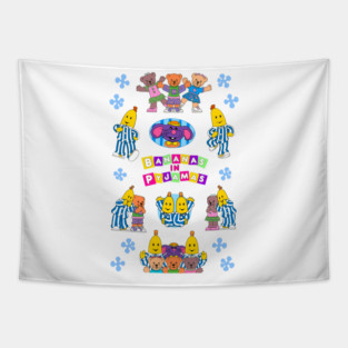 Bananas in pajamas friends retro nostalgic cartoon tv show 90s Tapestry