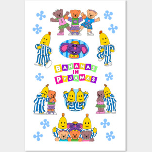 Bananas in pajamas friends retro nostalgic cartoon tv show 90s Posters and Art