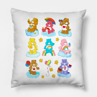 Care Bear Rainbow Nostalgic 80s Retro Vintage Childhood Cartoon Pillow
