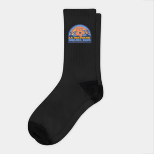 La Mariana Sailing Club Honolulu Hawaii Tiki Bar Hawaiin Vintage Collection Socks
