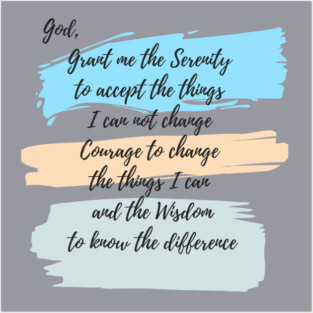 Serenity Prayer Posters and Art