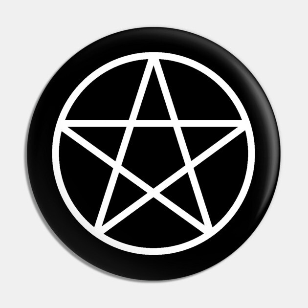 Pagan Wiccan Cheeky Witch® White Pentacle Pin by Cheeky Witch