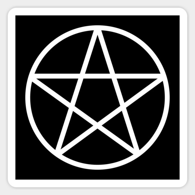 Pagan Wiccan Cheeky Witch® White Pentacle Sticker by Cheeky Witch