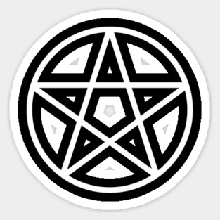 Pagan Wiccan Cheeky Witch® White Pentacle Magnet