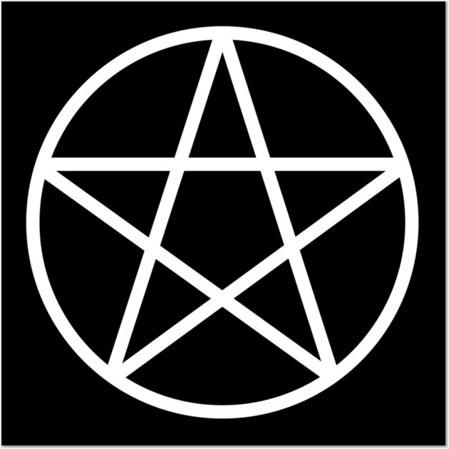Pagan Wiccan Cheeky Witch® White Pentacle Wall Art by Cheeky Witch