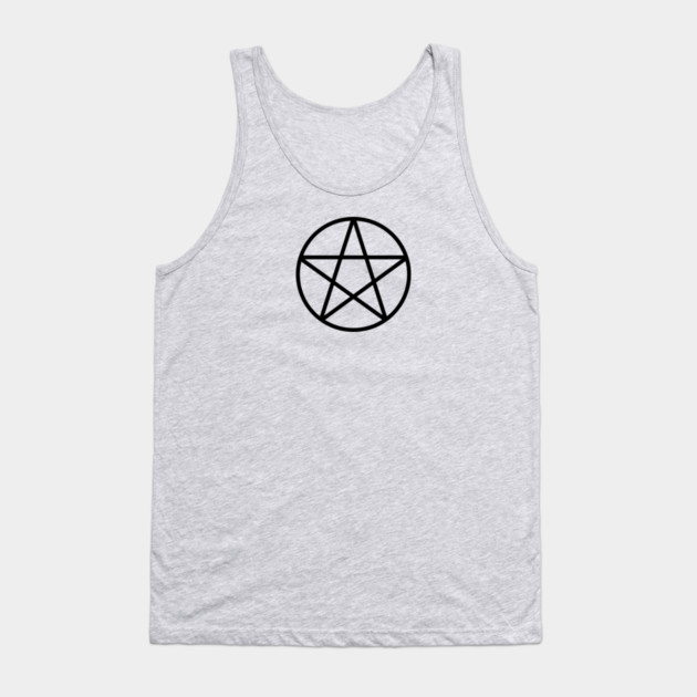 Pagan Wiccan Cheeky Witch® Black Pentacle Tank Top by Cheeky Witch