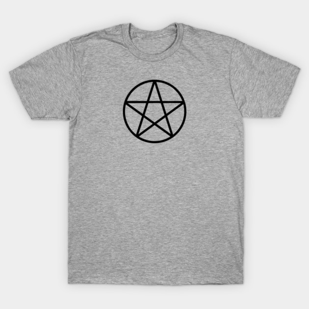 Pagan Wiccan Cheeky Witch® Black Pentacle T-Shirt by Cheeky Witch