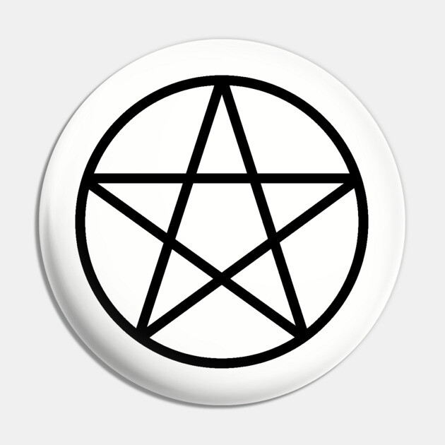 Pagan Wiccan Cheeky Witch® Black Pentacle Pin by Cheeky Witch