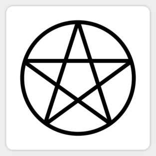 Pagan Wiccan Cheeky Witch® Black Pentacle Sticker