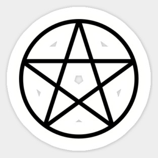 Pagan Wiccan Cheeky Witch® Black Pentacle Magnet