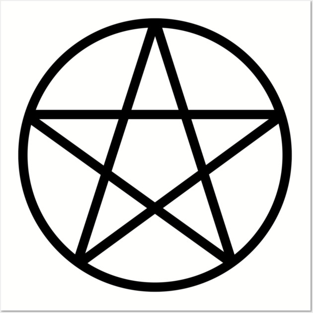 Pagan Wiccan Cheeky Witch® Black Pentacle Wall Art by Cheeky Witch