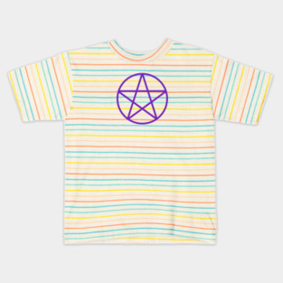 Pagan Wiccan Cheeky Witch® Purple Pentacle Kids T-Shirt