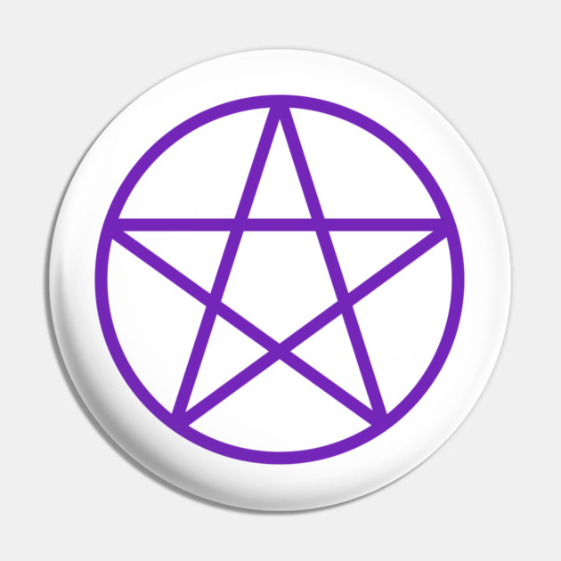 Pagan Wiccan Cheeky Witch® Purple Pentacle Pin by Cheeky Witch
