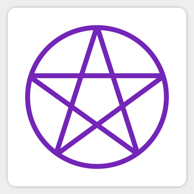 Pagan Wiccan Cheeky Witch® Purple Pentacle Sticker by Cheeky Witch