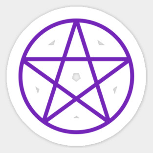 Pagan Wiccan Cheeky Witch® Purple Pentacle Magnet