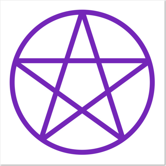 Pagan Wiccan Cheeky Witch® Purple Pentacle Wall Art by Cheeky Witch
