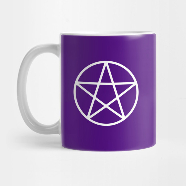 Pagan Wiccan Cheeky Witch® White and Purple Pentacle by Cheeky Witch