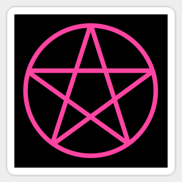 Pagan Wiccan Cheeky Witch® Pink Pentacle Sticker by Cheeky Witch