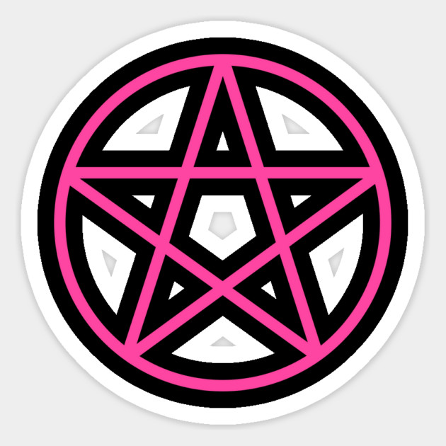 Pagan Wiccan Cheeky Witch® Pink Pentacle Magnet by Cheeky Witch
