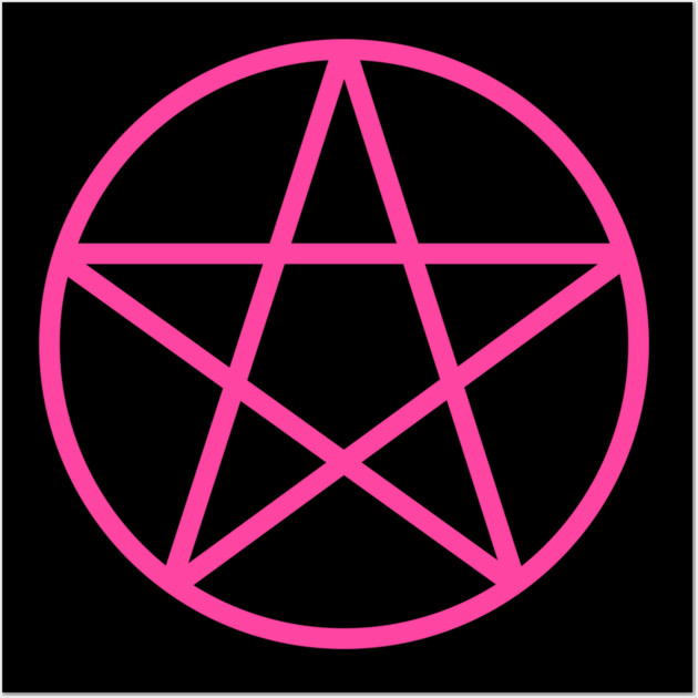 Pagan Wiccan Cheeky Witch® Pink Pentacle Wall Art by Cheeky Witch