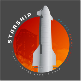 Starship Orbital Launch Posters and Art