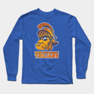 Vintage Virginia S. U Trojans Mascot Long Sleeve T-Shirt