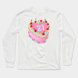 21st Birthday cake Long Sleeve T-Shirt