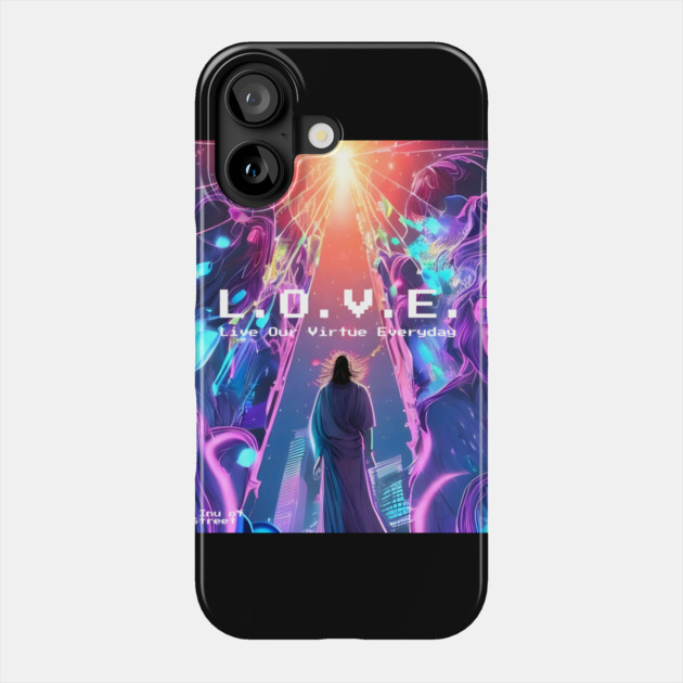 L.O.V.E. / Live Our Virtue Everyday Phone Case by animegirlnft