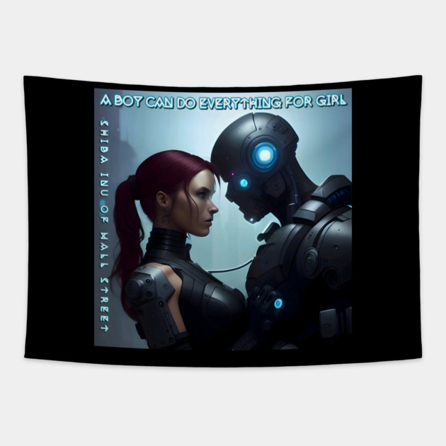 ABCDEFG = a boy can do everything for girl Tapestry by animegirlnft