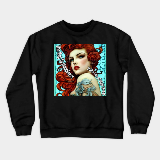 Tattoo is the key to happiness Crewneck Sweatshirt by animegirlnft