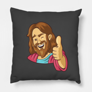 Jesus Christ Thumbs Up Pillow