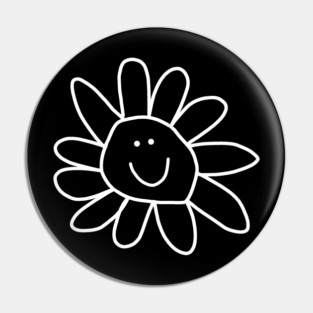 Daisy Doodle Flower Pin