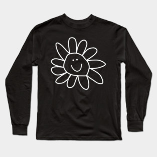 Daisy Doodle Flower Long Sleeve T-Shirt