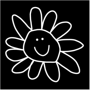 Daisy Doodle Flower Posters and Art