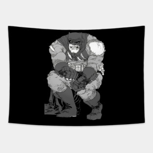 Dark Knight sketch variant Tapestry