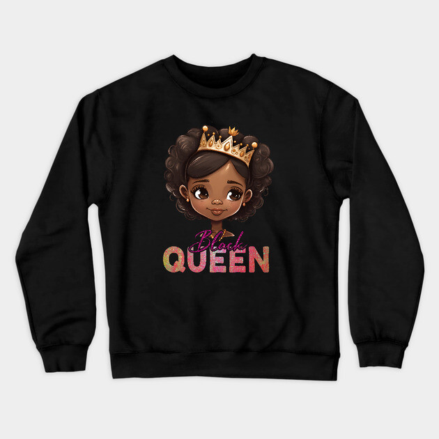 Black Queen, Black Queen, Black Woman, Black History Crewneck Sweatshirt by UrbanLifeApparel
