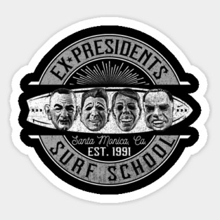 Ex Presidents Surf School Sticker