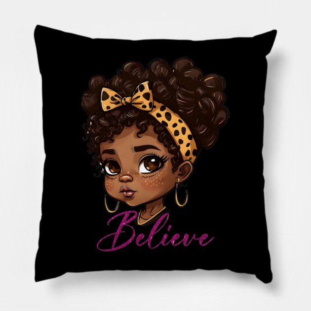 Believe, Black Queen, Black Queen, Black Woman, Black History Pillow by UrbanLifeApparel