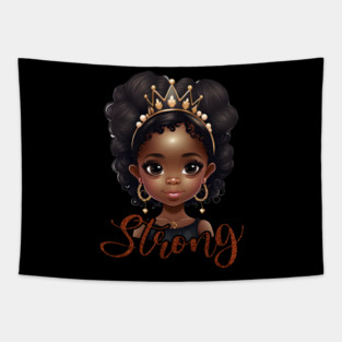 Strong, Black Girl, Black Queen, Black Woman, Black History Tapestry