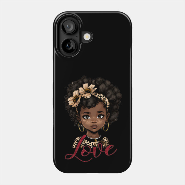 Love, Black Girl, Black Queen, Black Woman, Black History Phone Case by UrbanLifeApparel