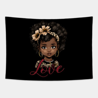 Love, Black Girl, Black Queen, Black Woman, Black History Tapestry