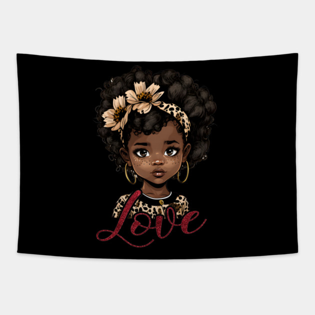 Love, Black Girl, Black Queen, Black Woman, Black History Tapestry by UrbanLifeApparel