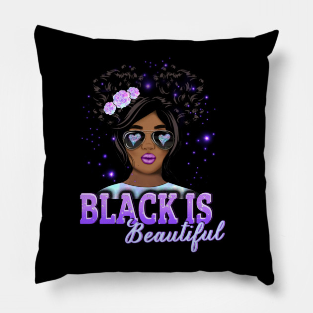 Black is Beautiful, Black Girl Magic, Black Queen, Black Woman, Black History Pillow by UrbanLifeApparel