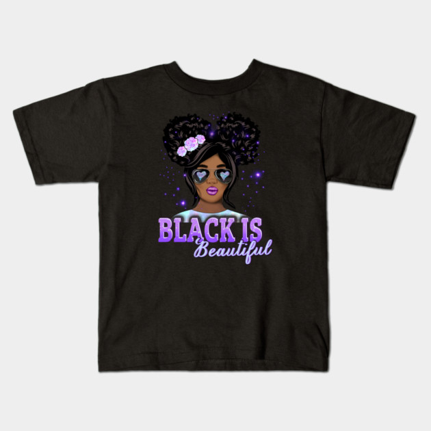 Black is Beautiful, Black Girl Magic, Black Queen, Black Woman, Black History Kids T-Shirt by UrbanLifeApparel