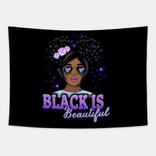 Black is Beautiful, Black Girl Magic, Black Queen, Black Woman, Black History Tapestry