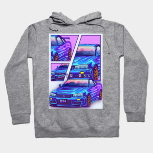 Nissan Skyline Gtr R34 Car Hoodie