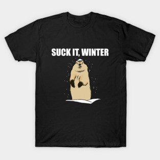 Funny Groundhog Day, Angry Groundhog, I Hate Winter T-Shirt