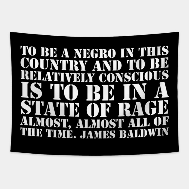 To be a Negro in this country, James Baldwin, Black History Tapestry by UrbanLifeApparel